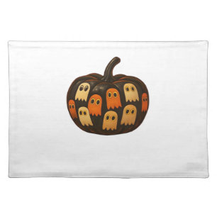 Creeper Pumpkin Ghosts Halloween Gift Classic T-Sh Cloth Placemat