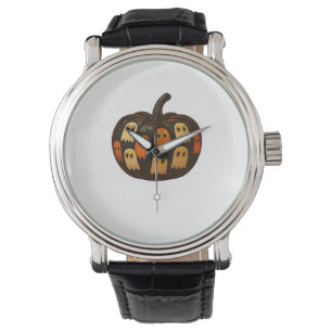 Creeper Pumpkin Ghosts Halloween Gift Classic T-Sh Watch