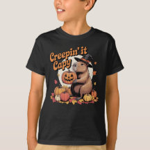 Creepin’ It Capy Halloween Capybara in Witch Hat