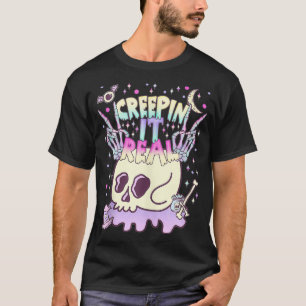 Creepin It Real Kawaii Pastel Goth Cute Creepy Sku T-Shirt