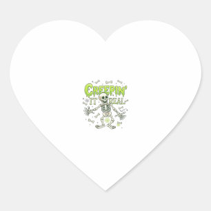 Creepin It Real Skeleton Halloween Bones Spider We Heart Sticker