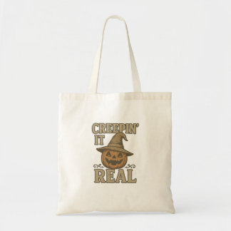 Creepin’ It Real Vintage Halloween Tote Bag