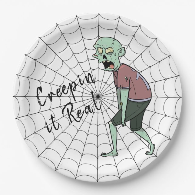 Creepin' it Real Zombie Paper Plates (Front)
