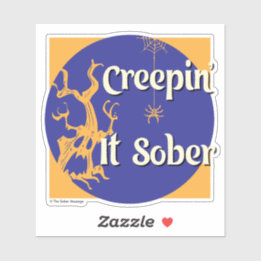 Creepin’ It Sober | Halloween Sober Party Sticker