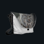Creeping Bobcat Messenger Bag<br><div class="desc">Adorable face of a creeping bobcat.</div>
