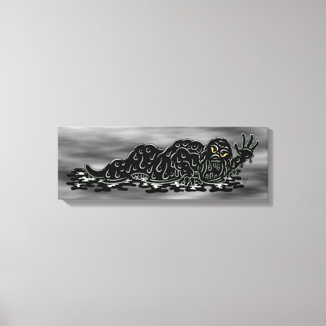 Creeping Slime Hulk Weird Horror Art Canvas Print (Front)