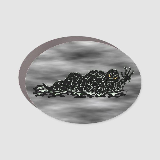 Creeping Slime Hulk Weird Horror Art Car Magnet (Front)