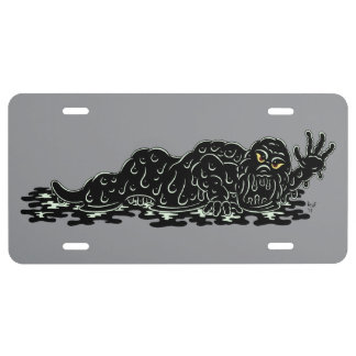 Creeping Slime Hulk Weird Horror Art License Plate