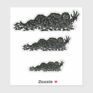 Creeping Slime Hulk Weird Horror Art Sticker
