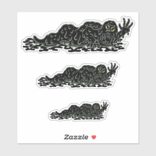 Creeping Slime Hulk Weird Horror Art Sticker