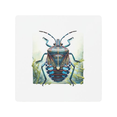 Creeping Water Bug 060624IREF105 _ Watercolor Metal Print