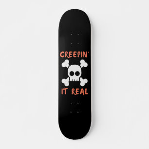 Creepit Real Skull Skateboard