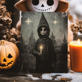 Creepmas Spooky Gothic Vintage Boy Holiday Card