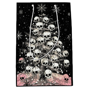 Creepmas Spooky Skulls Gothic  Medium Gift Bag