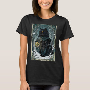Creepmas Vintage The Yule Cat Tarot Card Dark Chri T-Shirt