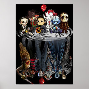 Creeps Halloween Horror Movies Gift Poster