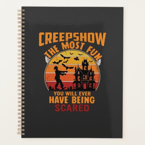 Creepshow Halloween Zombie Haunted House Sunset Ba Planner