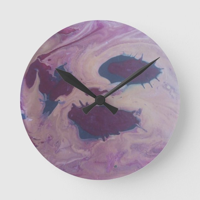 Creepy Abstract Art Round Clock (Front)
