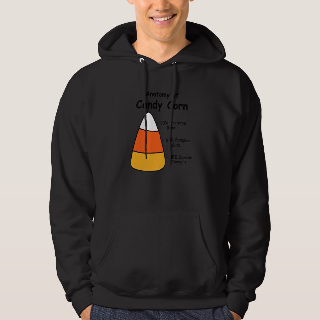 Creepy Anatomy of Candy Corn Halloween Hoodie (Front)