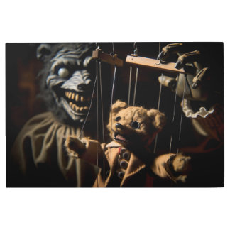 Creepy Animal Marionettist Metal Print