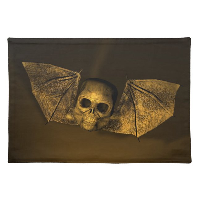 Creepy Bat Skull Placemat (Front)