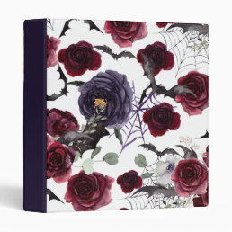 Creepy Beautiful | Dark Gothic Roses with Bats 3 Ring Binder