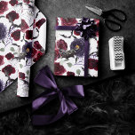 Creepy Beautiful | Dark Gothic Roses with Bats Wrapping Paper