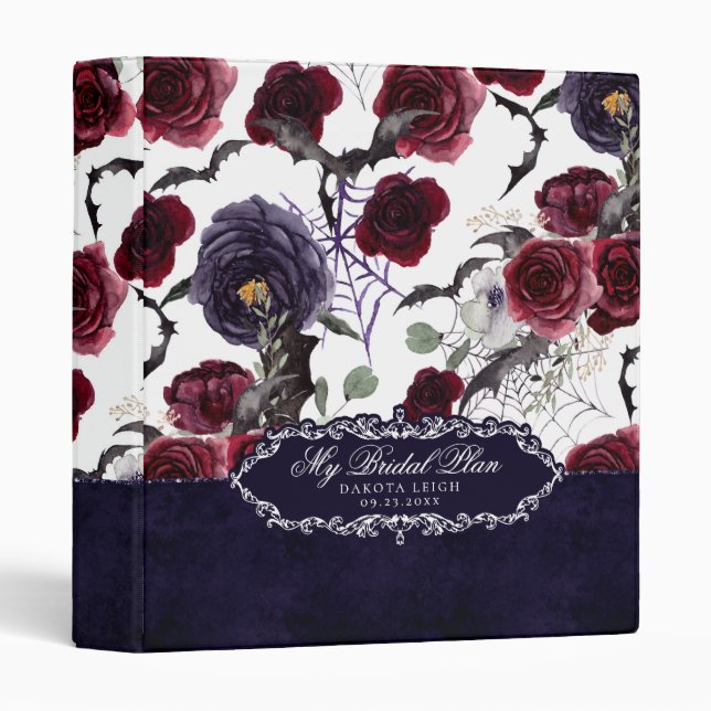 Creepy Beautiful | Dark Gothic Wedding Planner 3 Ring Binder (Front/Spine)