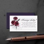 Creepy Beautiful | Gothic Floral Bats Mommys Belly Enclosure Card