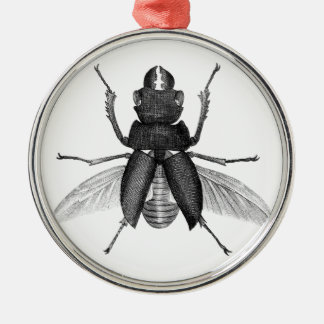 Creepy Beetle Bug with Scarey Pincher Mandibles Metal Ornament