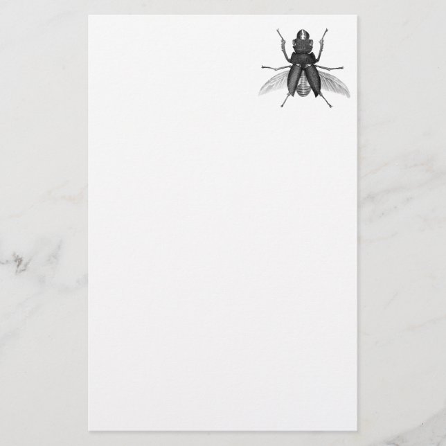 Creepy Beetle Bug with Scarey Pincher Mandibles Stationery (Front)