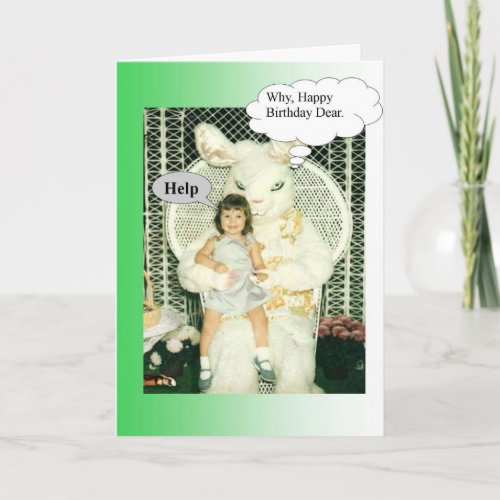 Creepy Birthday Bunny Card