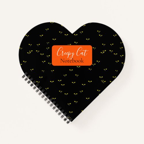 Creepy Black Cat Halloween Notebook