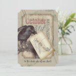 Creepy Black Crow Halloween Event Invitation