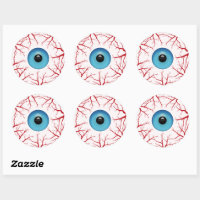 Funny Eyeballs Cartoon Eyes Sticker Set, Zazzle