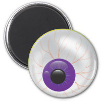 Creepy Bloodshot Zombie Eye Halloween Eyeball Magnet