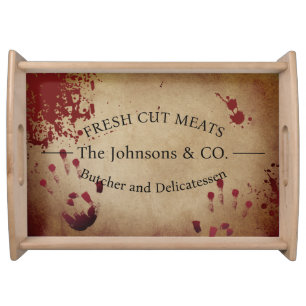 Creepy Bloody Custom Butcher Serving Tray