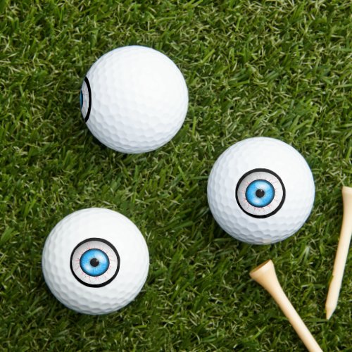 Creepy Blue Eyeball Golf Balls