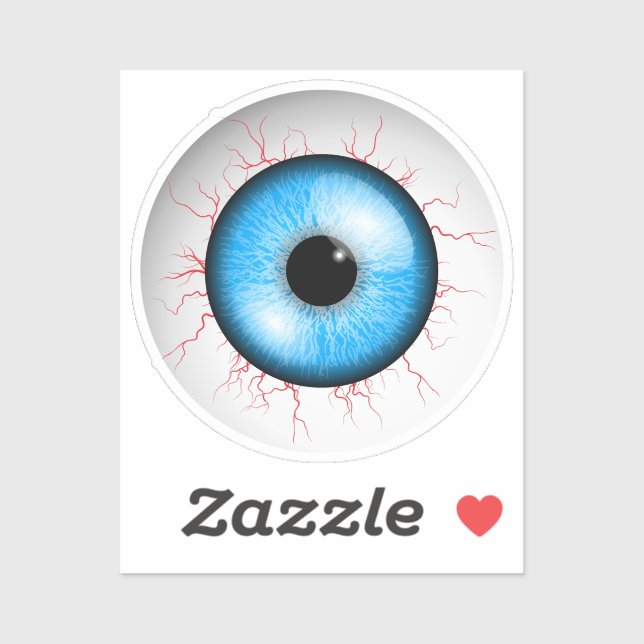 Creepy Blue Eyeball Sticker (Sheet)