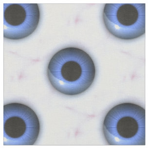 creepy blue eyes fabric