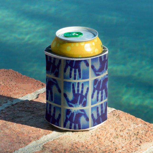 creepy blue hand can cooler (In Situ Pool)