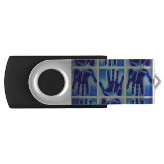 creepy blue hand flash drive