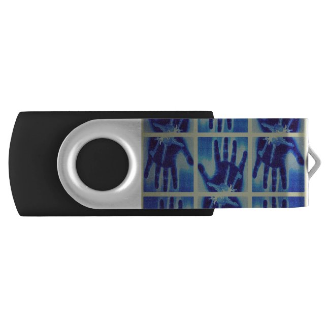 creepy blue hand flash drive (Front)