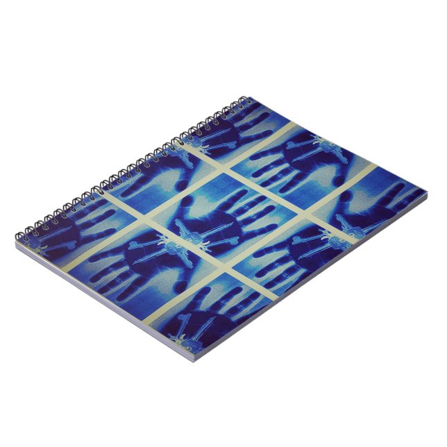 creepy blue hand notebook (Left Side)
