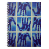 creepy blue hand notebook (Front)