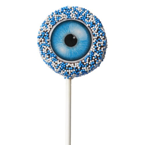 Creepy Blue Realistic Eyeball Haloween Chocolate Dipped Oreo Pop