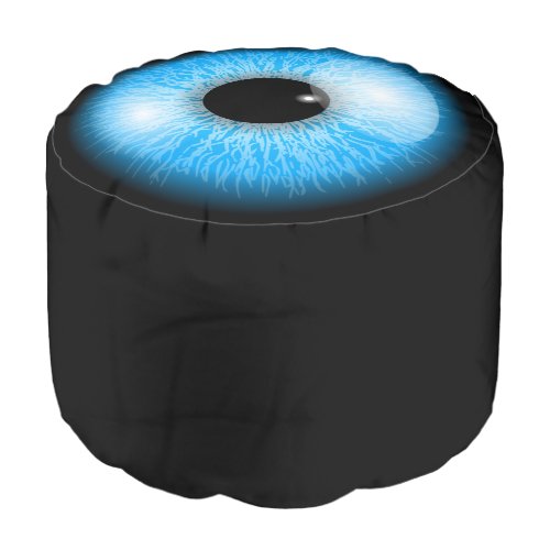 Creepy Blue Realistic Eyeball Pouf
