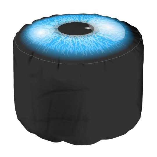 Creepy Blue Realistic Eyeball Pouf 6433