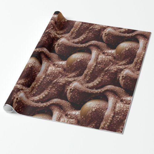 Creepy Bumpy Alien Octopus Skin and Tentacles Wrapping Paper