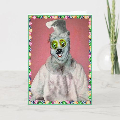 Creepy Bunny Easter Card